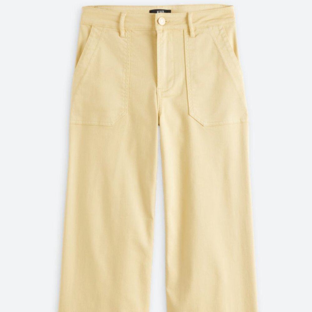 KUT From The Kloth Meg Wide Leg Crop Pants – Cream – Size 16